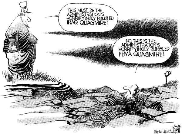 Editorial Cartoon by Don Wright, Palm Beach Post on Homeland Security Issues Emerge