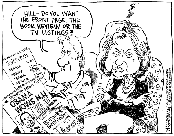 Editorial Cartoon by Dan Wasserman, Boston Globe on In Other News