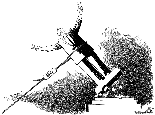 Editorial Cartoon by Don Wright, Palm Beach Post on Bush Seeks Larger Military