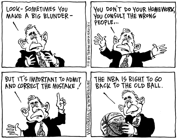 Editorial Cartoon by Dan Wasserman, Boston Globe on In Other News