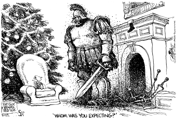 Editorial Cartoon by Pat Oliphant, Universal Press Syndicate on Humankind to See Major Changes
