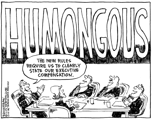 Editorial Cartoon by Dan Wasserman, Boston Globe on In Other News
