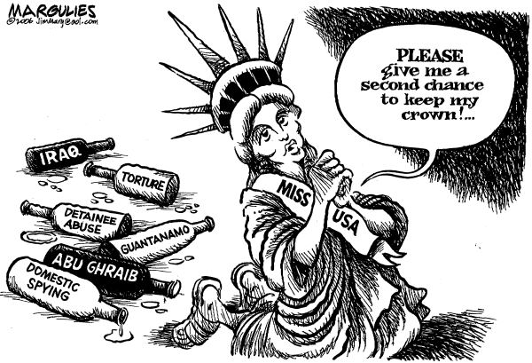 Editorial Cartoon by Jimmy Margulies, The Record, New Jersey on US Mission Remains Clear