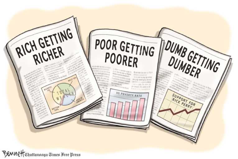 Political/Editorial Cartoon by Clay Bennett, Chattanooga Times Free Press on GOP Defying All Odds
