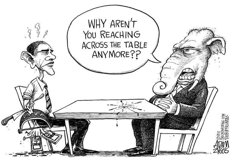 Political/Editorial Cartoon by Adam Zyglis, The Buffalo News on President’s Campaign Picking Up