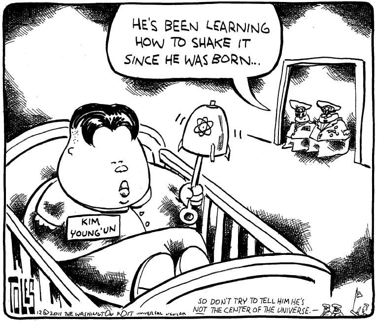 Political/Editorial Cartoon by Tom Toles, Washington Post on North Korea Leader Dies