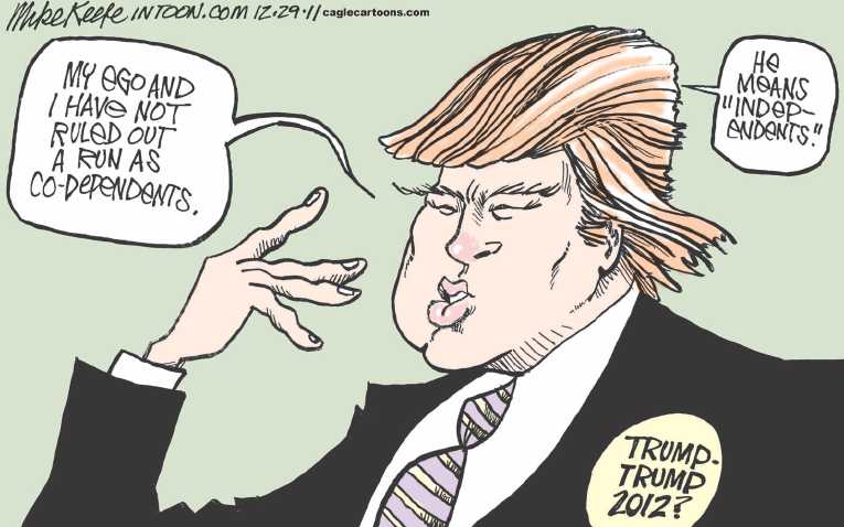 Political/Editorial Cartoon by Mike Keefe, Denver Post on GOP Race Remains Volatile