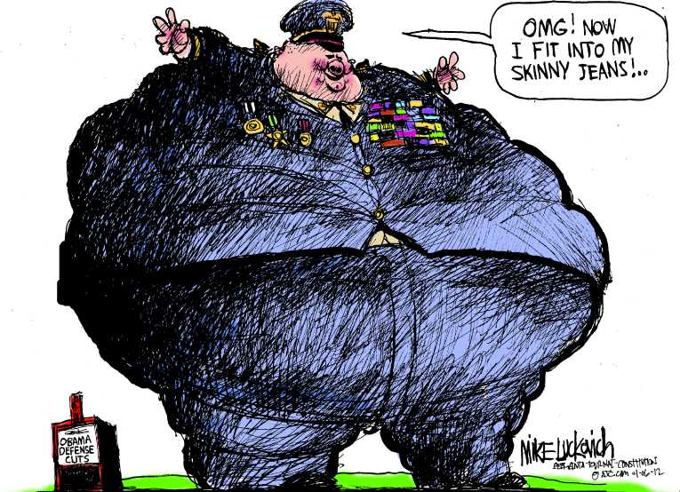 Political/Editorial Cartoon by Mike Luckovich, Atlanta Journal-Constitution on Obama Considers the Unthinkable