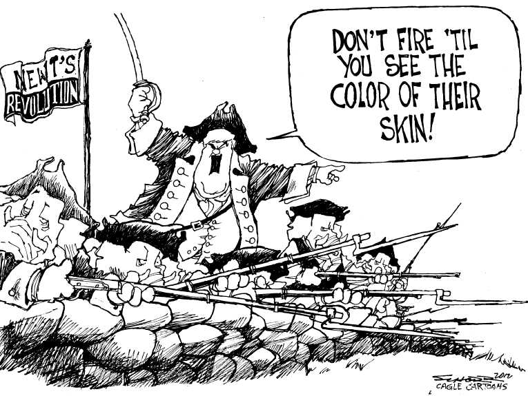 Political/Editorial Cartoon by Bill Schorr, Cagle Cartoons on Gingrich Wins South Carolina