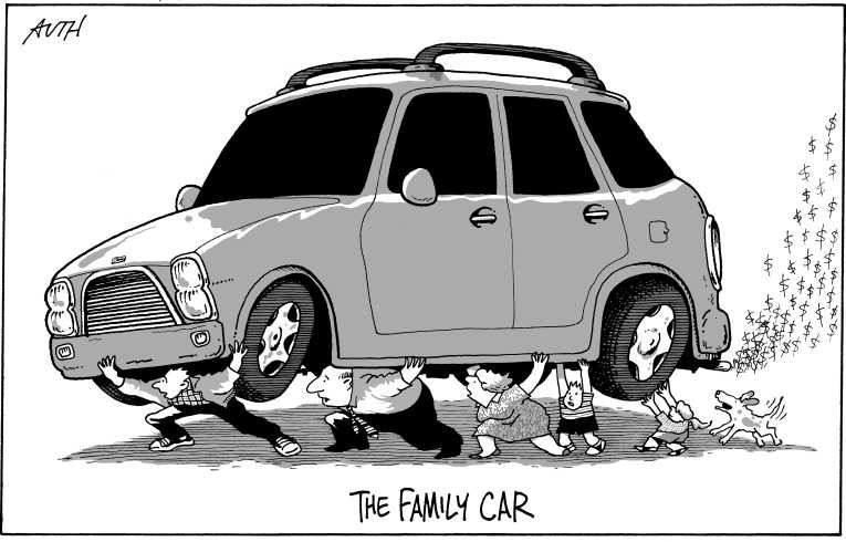 Political/Editorial Cartoon by Tony Auth, Philadelphia Inquirer on Republicans Push for Tax Cuts