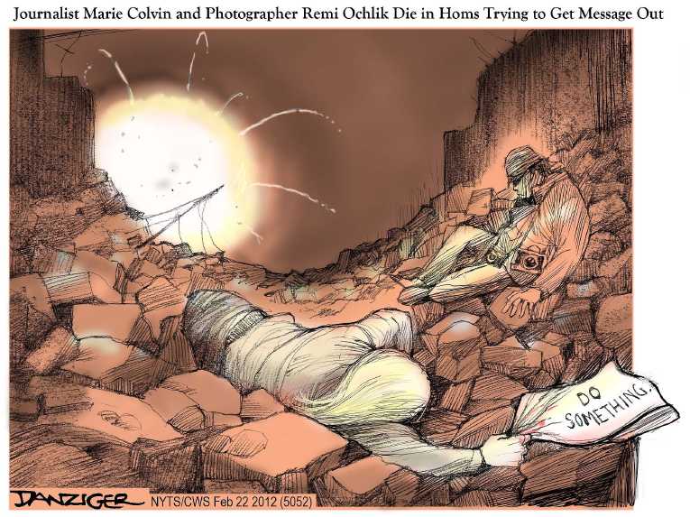 Political/Editorial Cartoon by Jeff Danziger, CWS/CartoonArts Intl. on Pressure Put on Syria