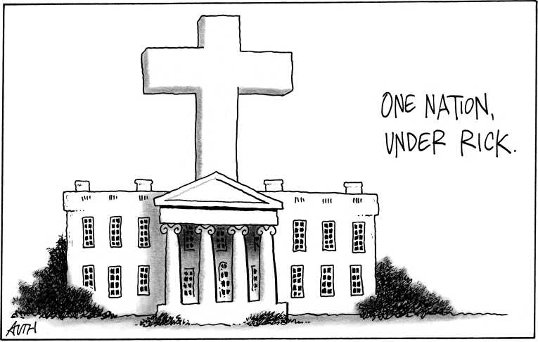 Political/Editorial Cartoon by Tony Auth, Philadelphia Inquirer on Romney Wins Michigan