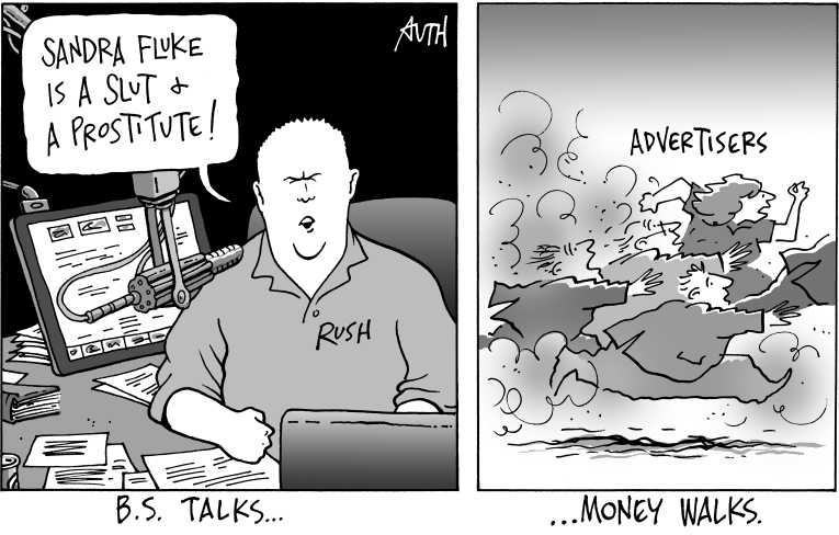 Political/Editorial Cartoon by Tony Auth, Philadelphia Inquirer on Party Leader Going For Broke