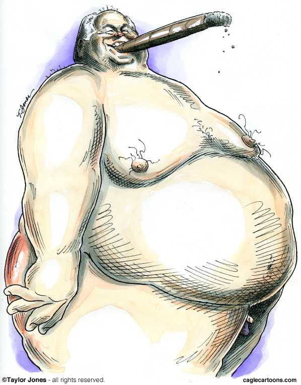 Political/Editorial Cartoon by Taylor Jones, Tribune Media Services on Party Leader Going For Broke