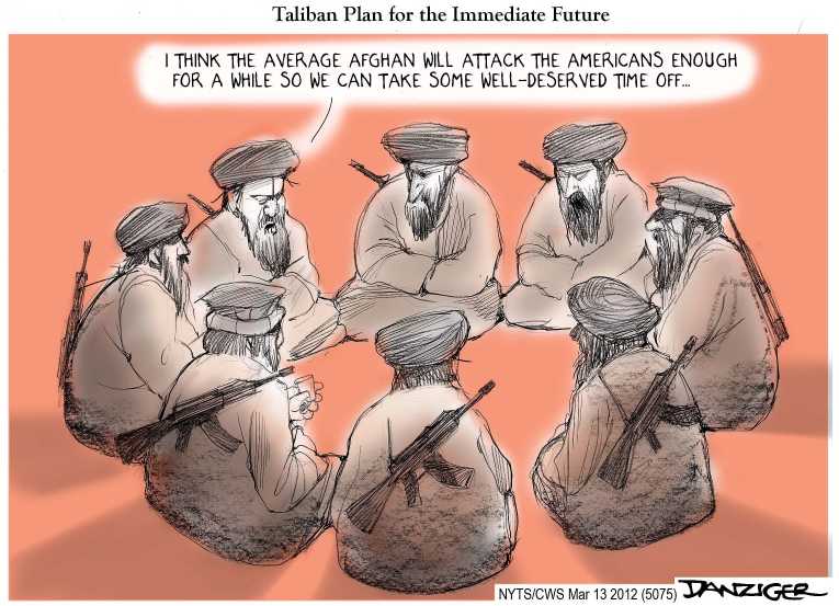 Political/Editorial Cartoon by Jeff Danziger, CWS/CartoonArts Intl. on US Soldier Massacres 16 Civilians