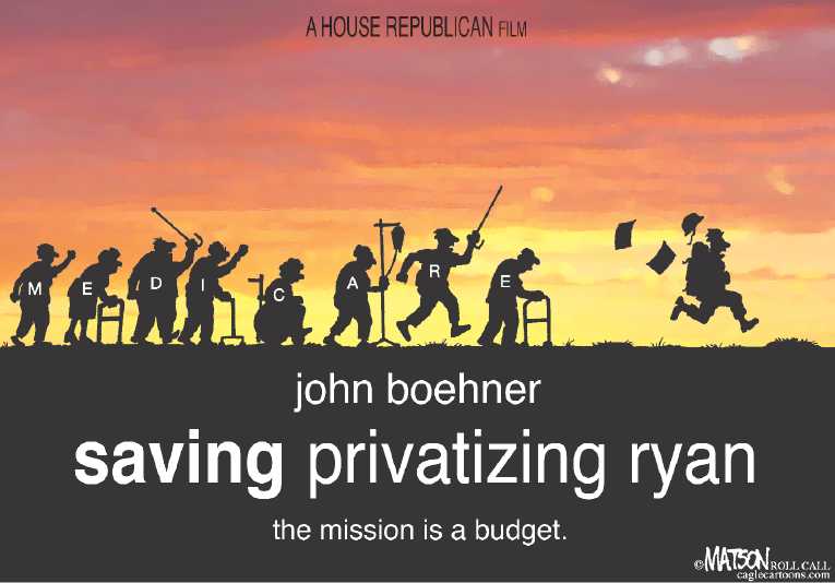 Political/Editorial Cartoon by RJ Matson, Cagle Cartoons on GOP Proposes Cuts