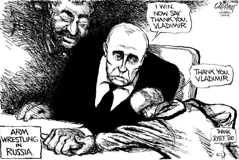 Political/Editorial Cartoon by Pat Oliphant, Universal Press Syndicate on In Other News