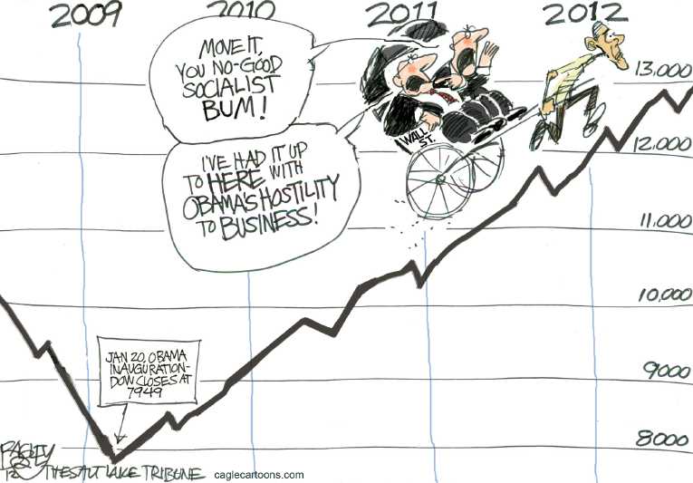 Political/Editorial Cartoon by Pat Bagley, Salt Lake Tribune on President Reaching Out to Republicans