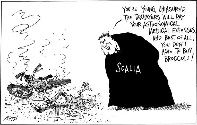Political/Editorial Cartoon by Tony Auth, Philadelphia Inquirer on Supreme Court Partying Down