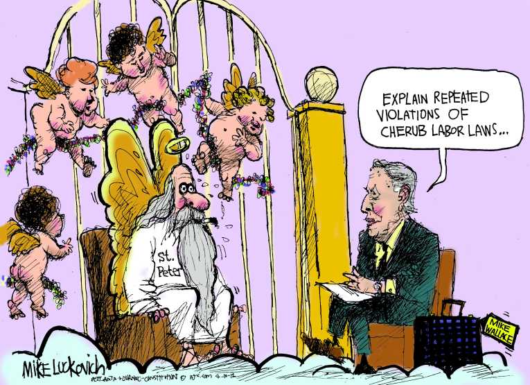 Political/Editorial Cartoon by Mike Luckovich, Atlanta Journal-Constitution on In Other News