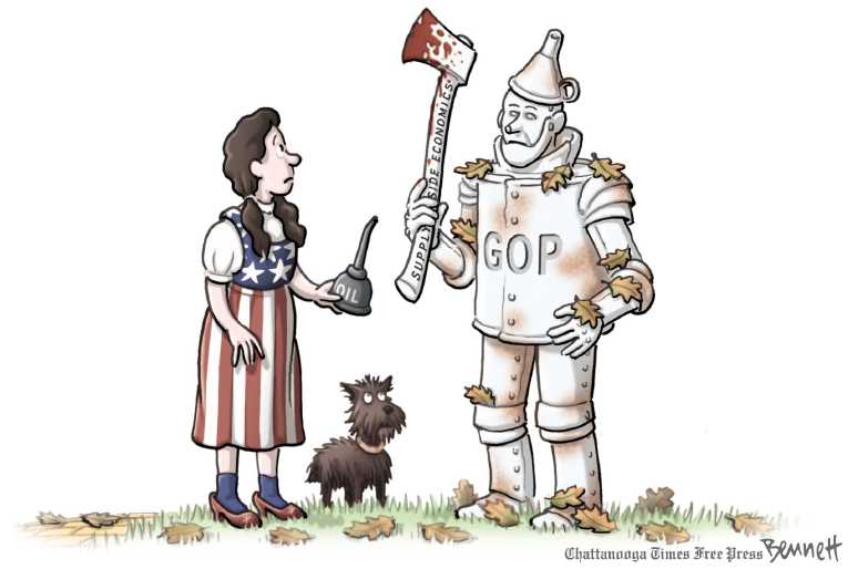 Political/Editorial Cartoon by Clay Bennett, Chattanooga Times Free Press on Economy Showing Signs of Life