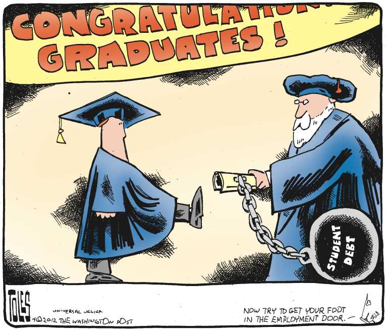 Political/Editorial Cartoon by Tom Toles, Washington Post on Economy Showing Signs of Life