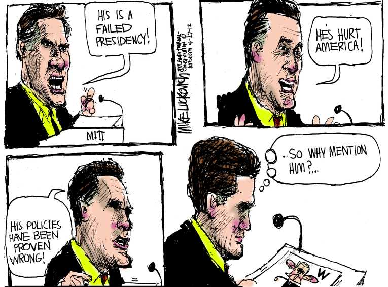 Political/Editorial Cartoon by Mike Luckovich, Atlanta Journal-Constitution on Gingrich To Drop Out