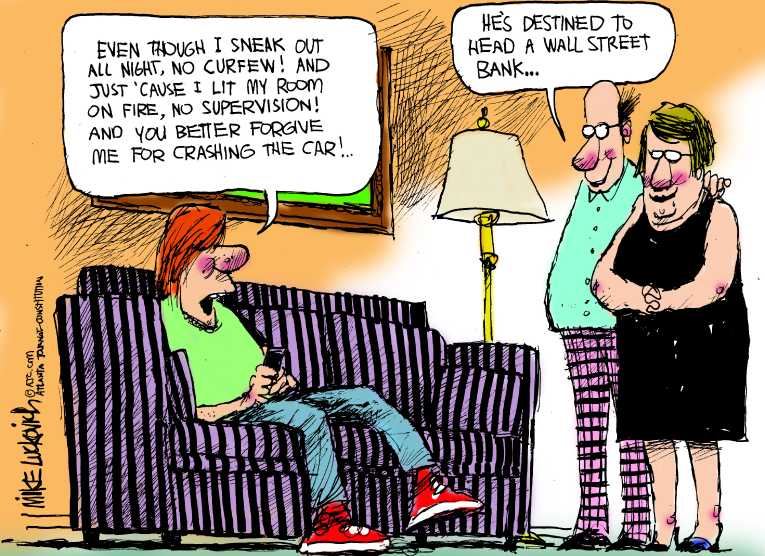 Political/Editorial Cartoon by Mike Luckovich, Atlanta Journal-Constitution on Americans Growing More Pessimistic
