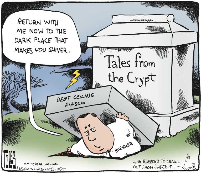 Political/Editorial Cartoon by Tom Toles, Washington Post on GOP Seeking Economic Fix