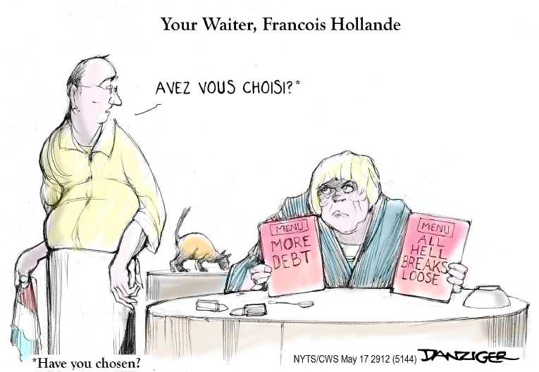 Political/Editorial Cartoon by Jeff Danziger, CWS/CartoonArts Intl. on Greece May Leave Eurozone