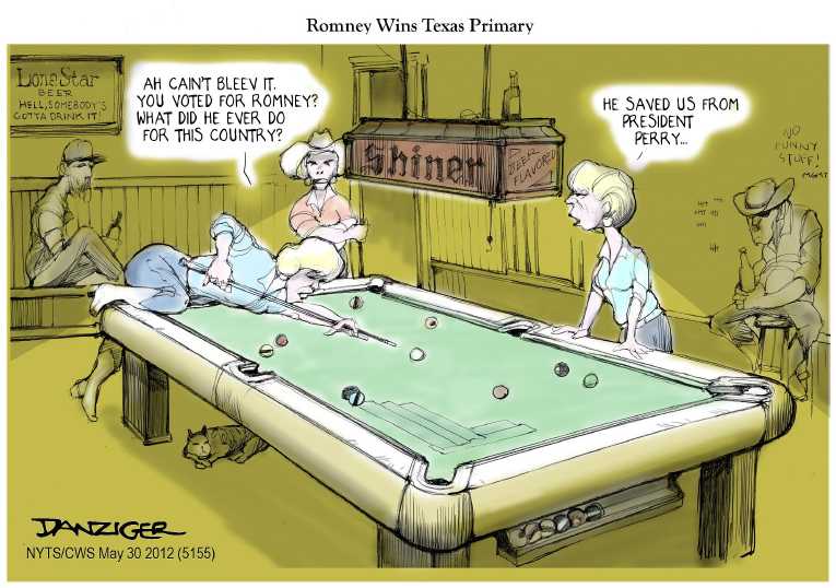 Political/Editorial Cartoon by Jeff Danziger, CWS/CartoonArts Intl. on Romney Sharpens Attack