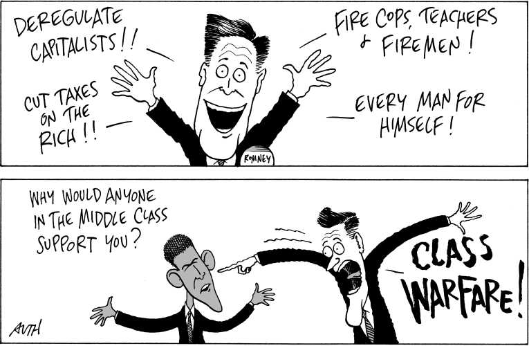 Political/Editorial Cartoon by Tony Auth, Philadelphia Inquirer on Presidential Race Tightening