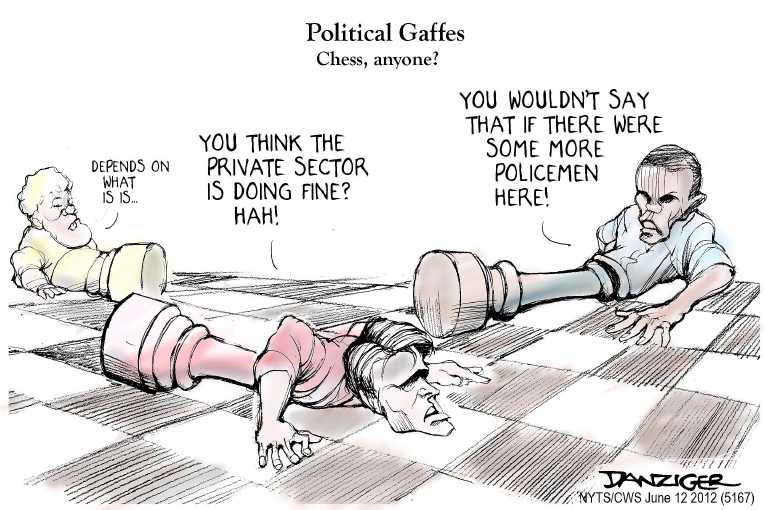 Political/Editorial Cartoon by Jeff Danziger, CWS/CartoonArts Intl. on Presidential Race Tightening