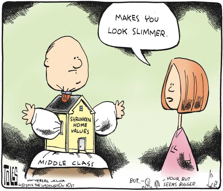 Political/Editorial Cartoon by Tom Toles, Washington Post on Republican Economic Plan Working