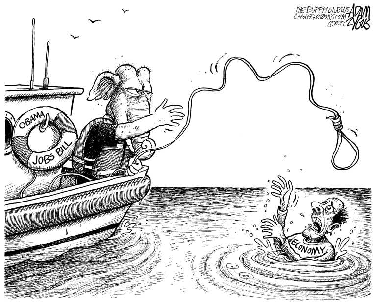 Political/Editorial Cartoon by Adam Zyglis, The Buffalo News on Republican Economic Plan Working