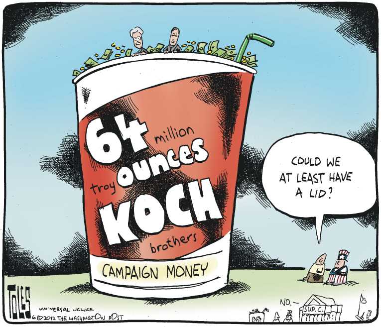Political/Editorial Cartoon by Tom Toles, Washington Post on Conservatives Charting GOP Course