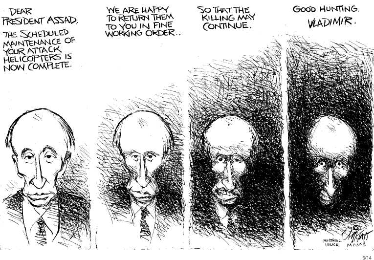 Political/Editorial Cartoon by Pat Oliphant, Universal Press Syndicate on In Other News