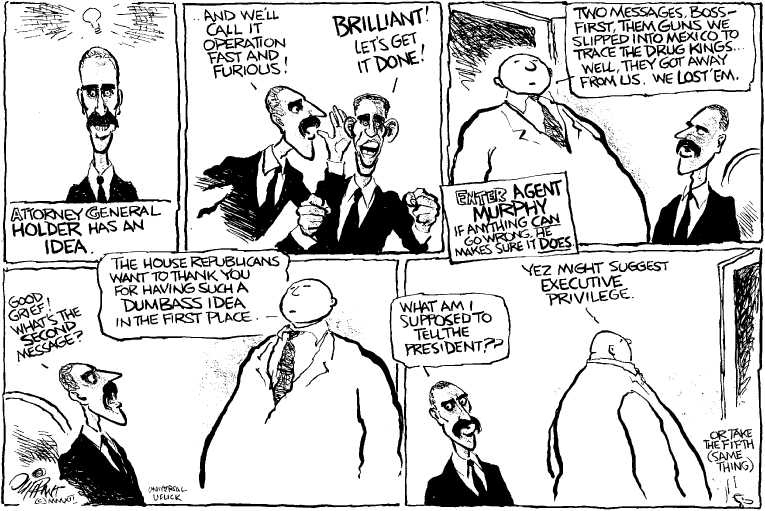 Political/Editorial Cartoon by Pat Oliphant, Universal Press Syndicate on Supreme Court Guts Arizona Law
