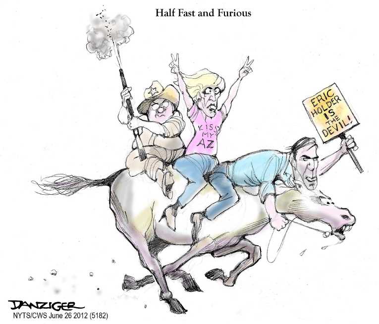 Political/Editorial Cartoon by Jeff Danziger, CWS/CartoonArts Intl. on Supreme Court Guts Arizona Law