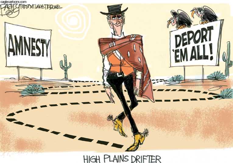 Political/Editorial Cartoon by Pat Bagley, Salt Lake Tribune on Supreme Court Guts Arizona Law
