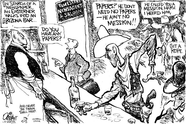 Political/Editorial Cartoon by Pat Oliphant, Universal Press Syndicate on In Other News