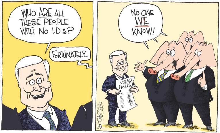 Political/Editorial Cartoon by Signe Wilkinson, Philadelphia Daily News on Republican Party Growing Confident
