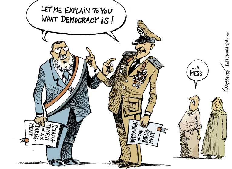 Political/Editorial Cartoon by Patrick Chappatte, International Herald Tribune on In Other News