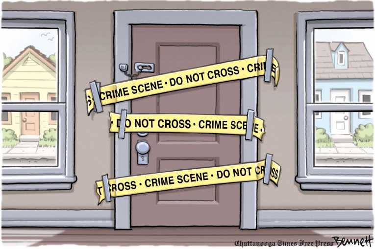 Political/Editorial Cartoon by Clay Bennett, Chattanooga Times Free Press on Colorado Massacre Claims 12 Lives