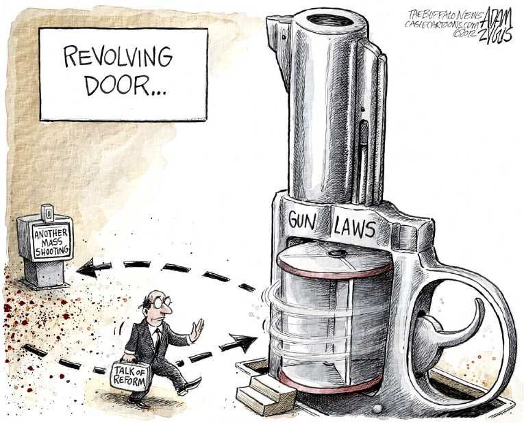 Political/Editorial Cartoon by Adam Zyglis, The Buffalo News on Gunman Kills 6 In Wisconsin