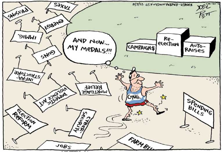 Political/Editorial Cartoon by Joel Pett, Lexington Herald-Leader, CWS/CartoonArts Intl. on In Other News