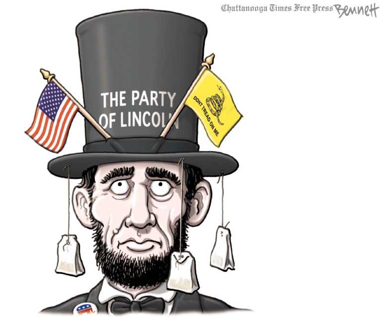 Political/Editorial Cartoon by Clay Bennett, Chattanooga Times Free Press on Conservative Momentum Growing