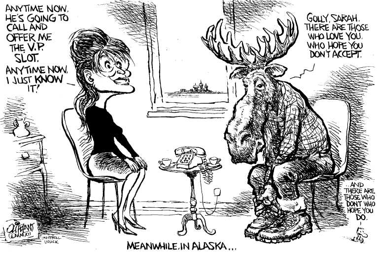 Political/Editorial Cartoon by Pat Oliphant, Universal Press Syndicate on Conservative Momentum Growing