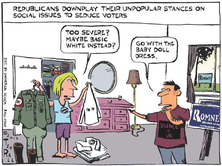 Political/Editorial Cartoon by Ted Rall on GOP Growing More Energized
