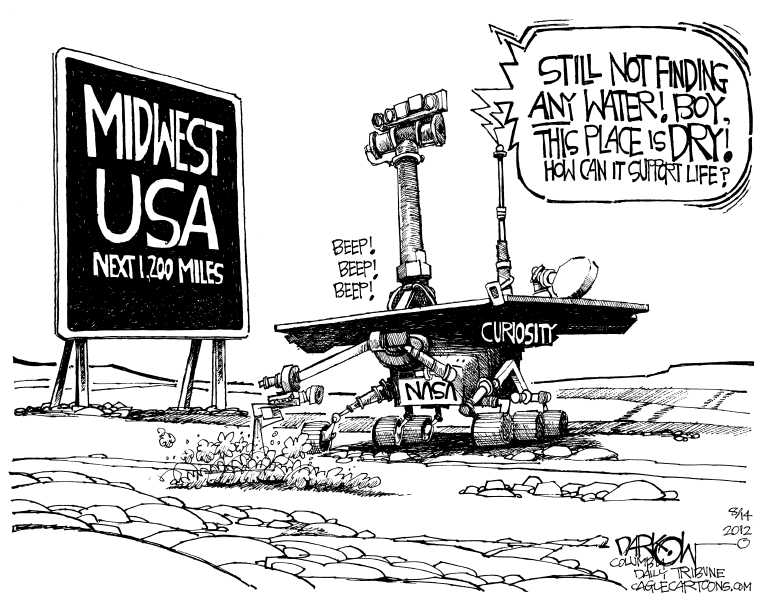 Political/Editorial Cartoon by John Darkow, Columbia Daily Tribune, Missouri on Record Heat, Drought Persist